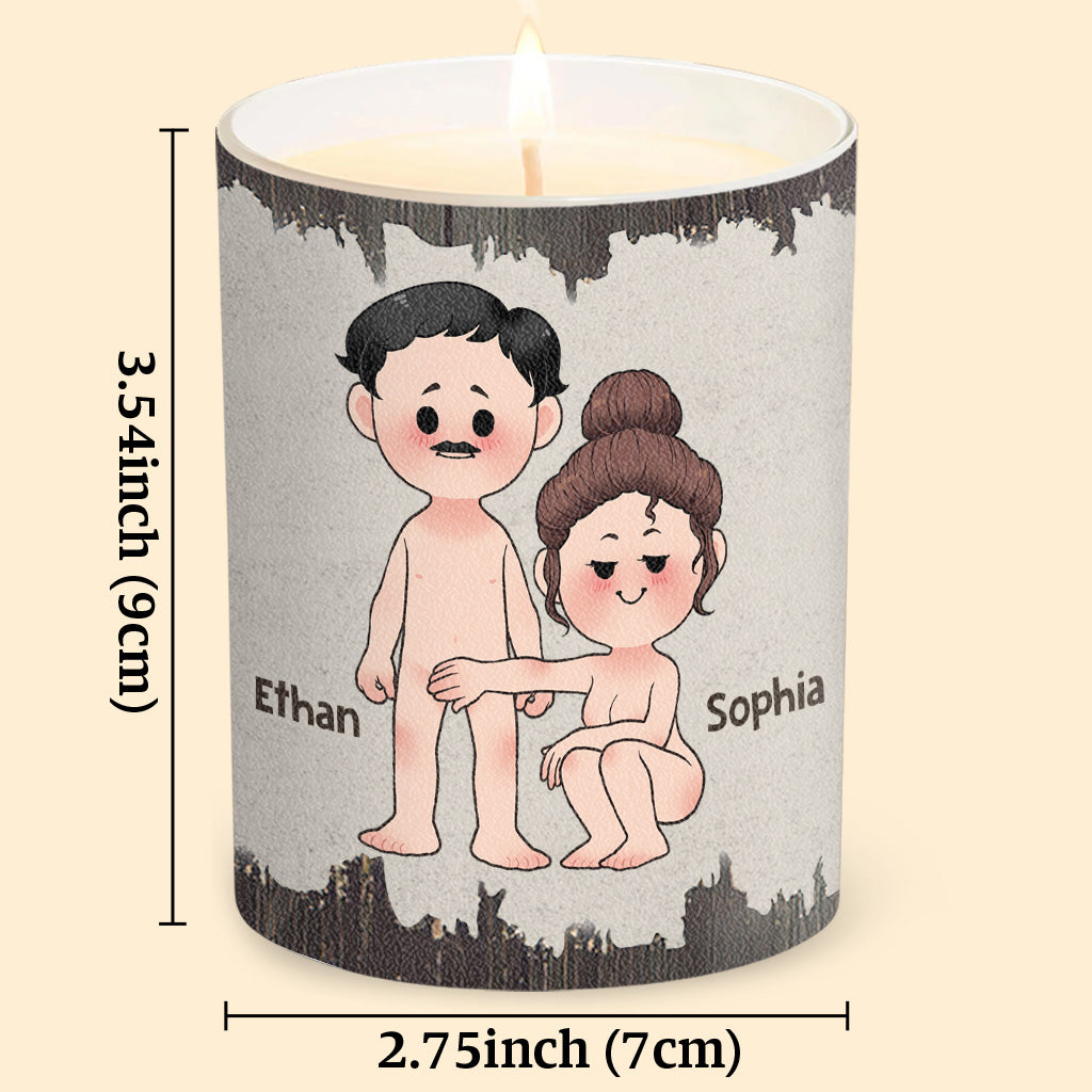 Light Me When You Want A BJ - Personalized Couple Candle With Wooden Lid