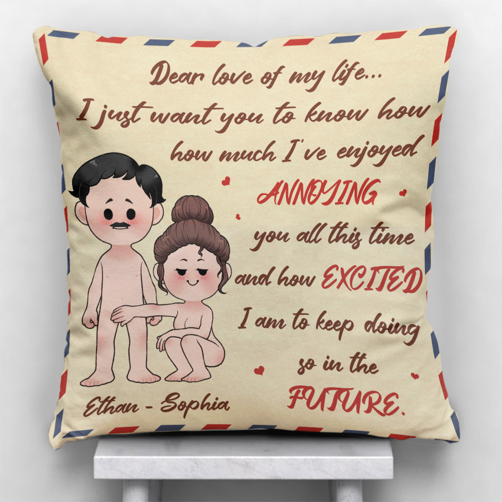 Dear Love Of My Life - Personalized Couple Throw Pillow