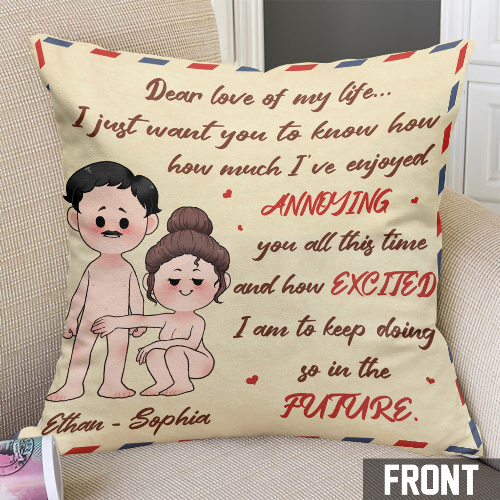 Dear Love Of My Life - Personalized Couple Throw Pillow