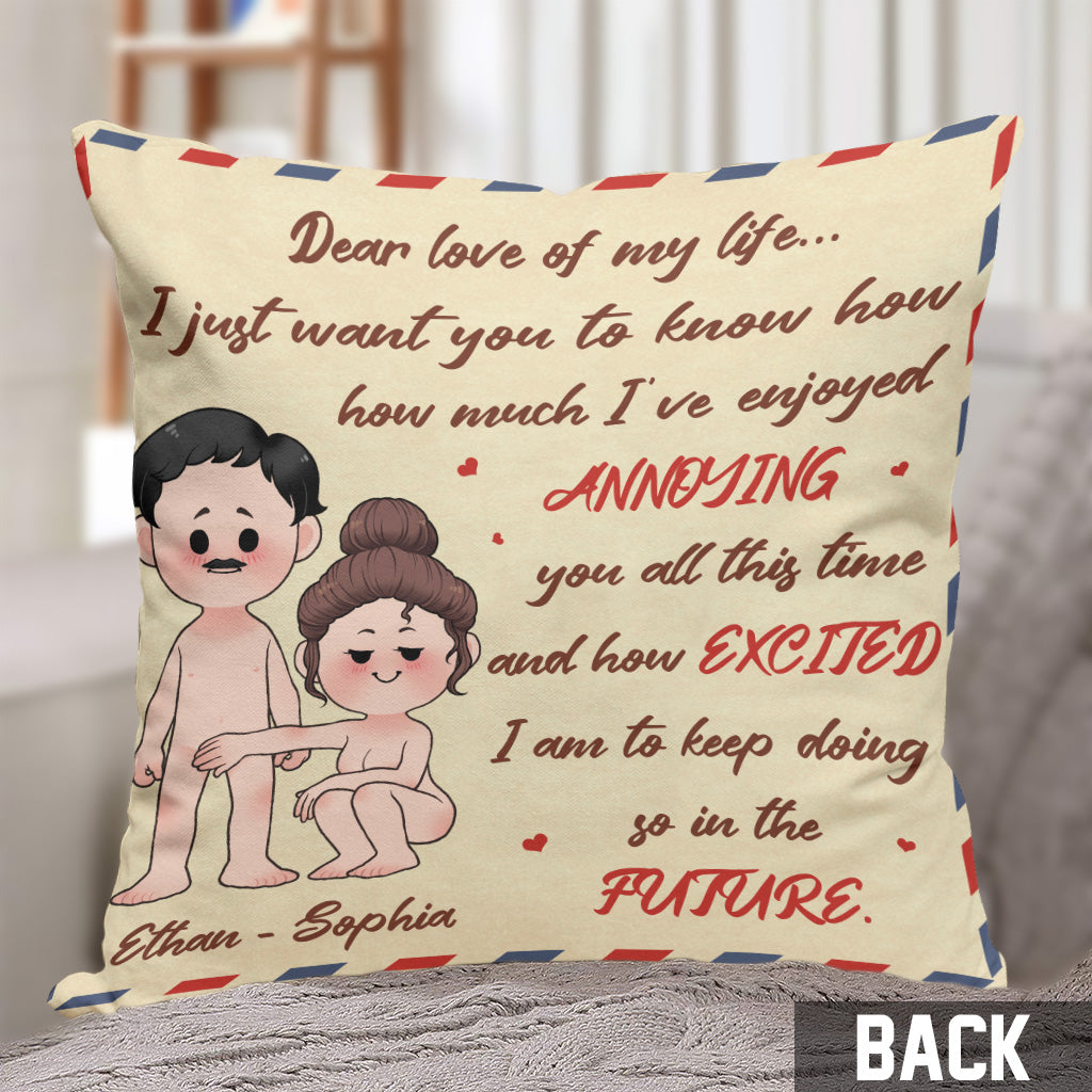 Dear Love Of My Life - Personalized Couple Throw Pillow