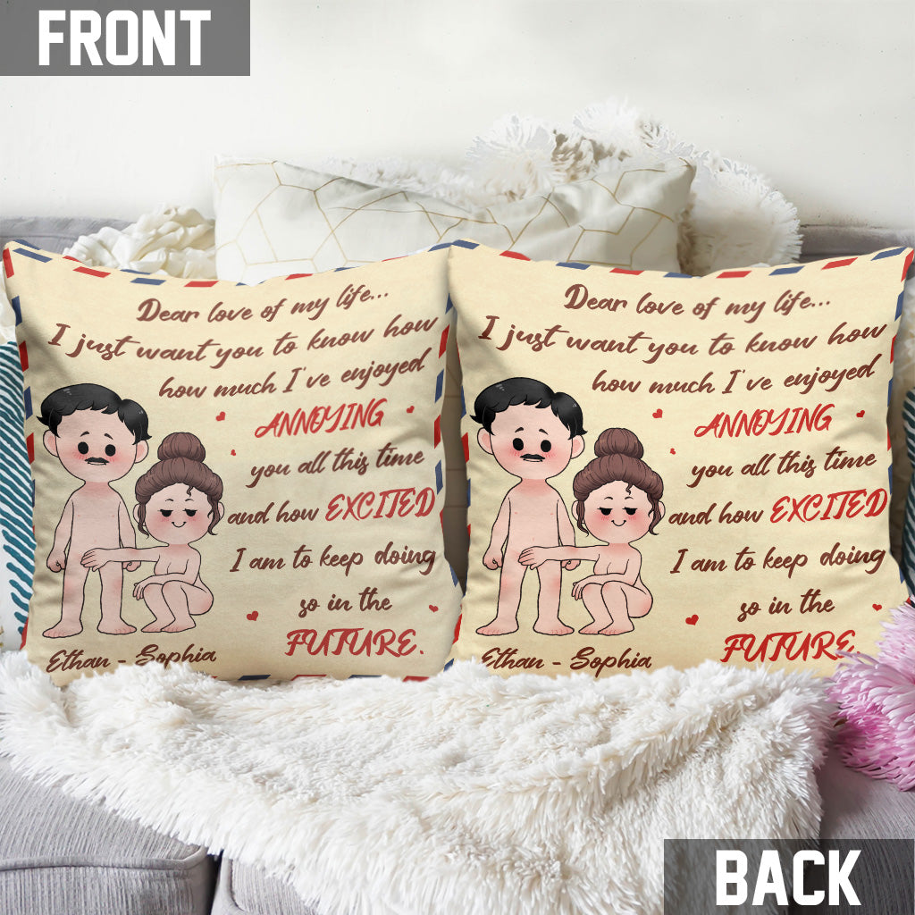 Dear Love Of My Life - Personalized Couple Throw Pillow