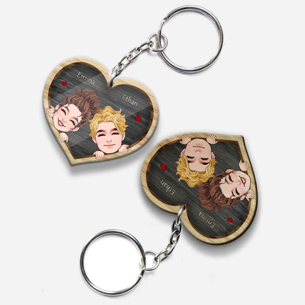 A Reminder - Personalized Couple Couple Keychain (Printed On Both Sides)