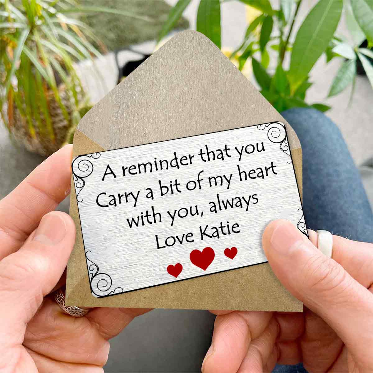 A Reminder - Personalized Couple Wallet Insert Card