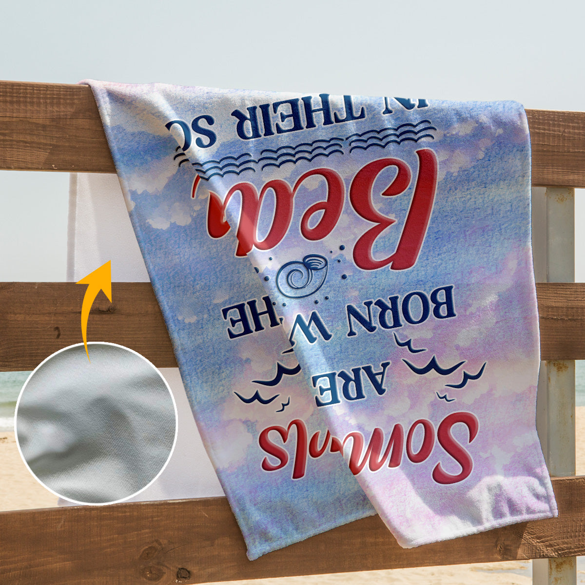 Just A Girl - Personalized Sea Lover Beach Towel