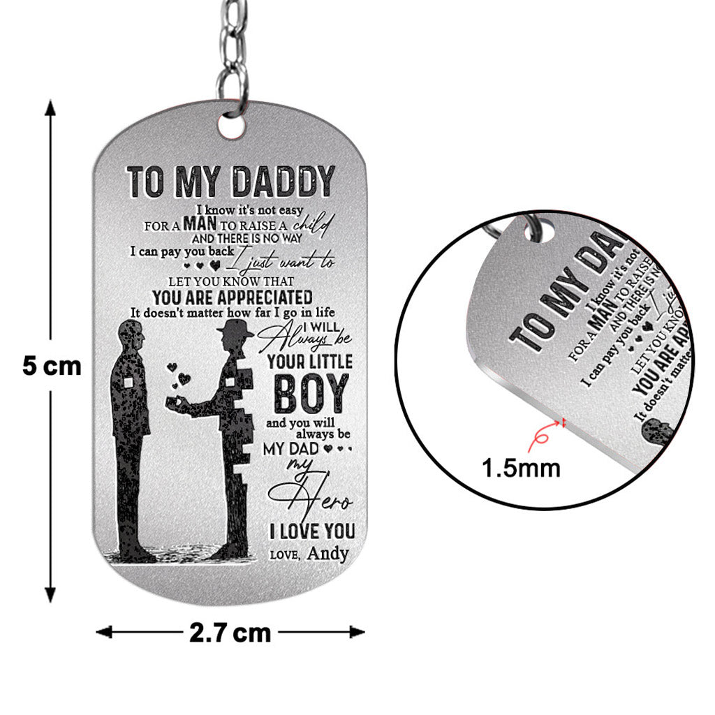 To My Dad - Personalized Father Stainless Steel Keychain