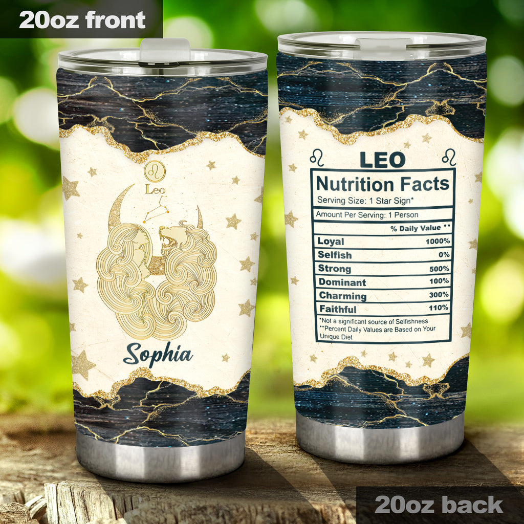 Zodiac Sign Nutrition Facts - Personalized Horoscope Tumbler