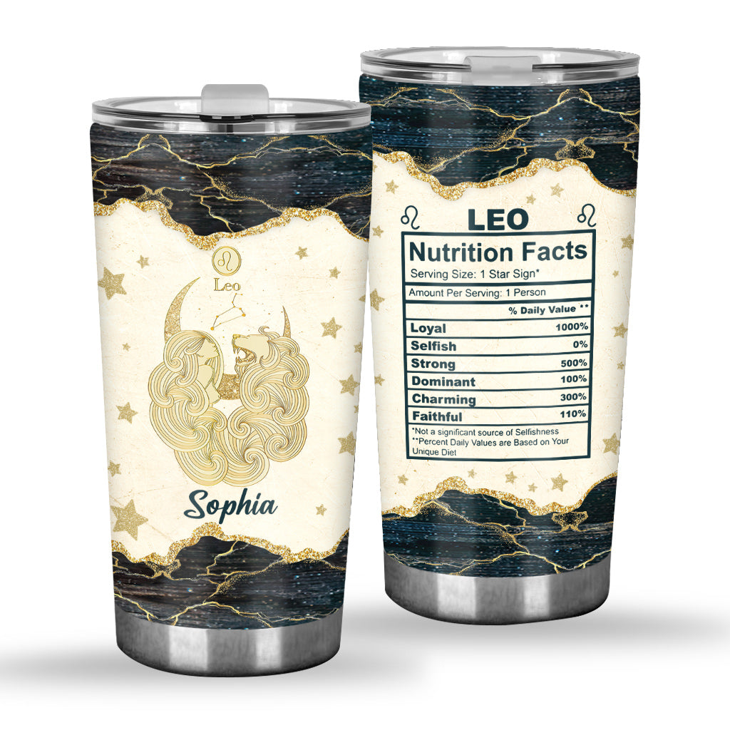 Discover Zodiac Sign Nutrition Facts - Personalized Horoscope Tumbler