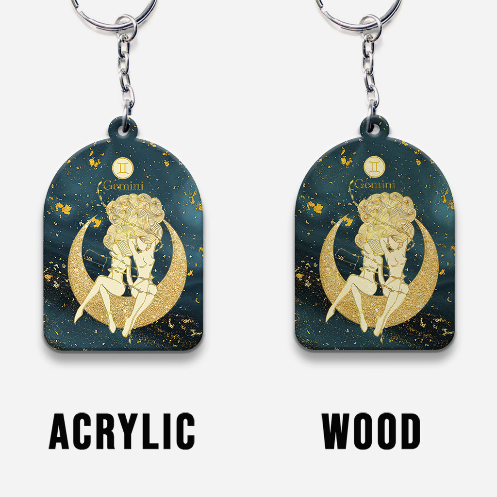 Zodiac Sign - Personalized Horoscope Keychain (Printed On Both Sides)