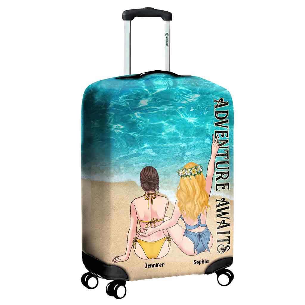 Adventure Awaits - Personalized Bestie Luggage Cover