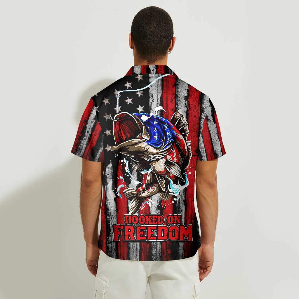 Fishing Freedom - Personalized Independence Day Hawaiian Shirt