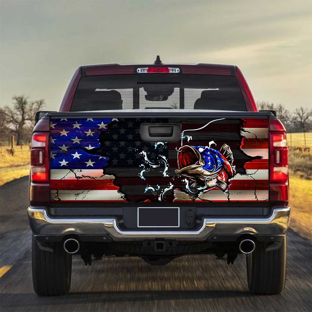 Fishing Freedom - Independence Day Truck Tailgate Decal