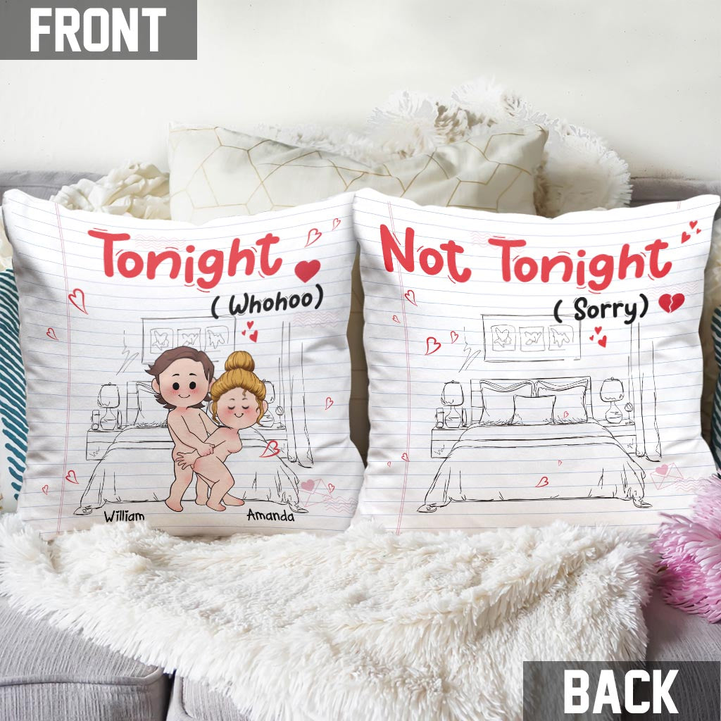 Tonight - Personalized Couple Throw Pillow