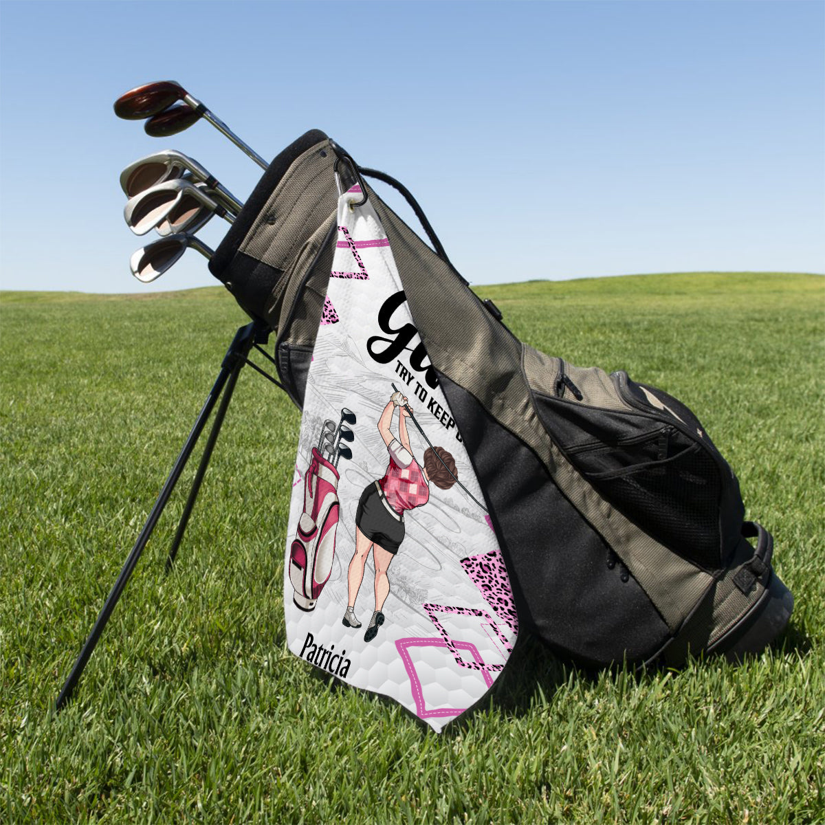 I Know I Play Like A Girl - Personalized Golf Golf Towel