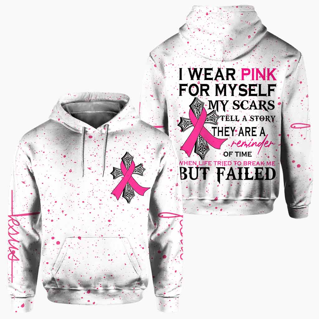 I We Wear Pink - Breast Cancer Awareness All Over T-shirt and Hoodie 1121