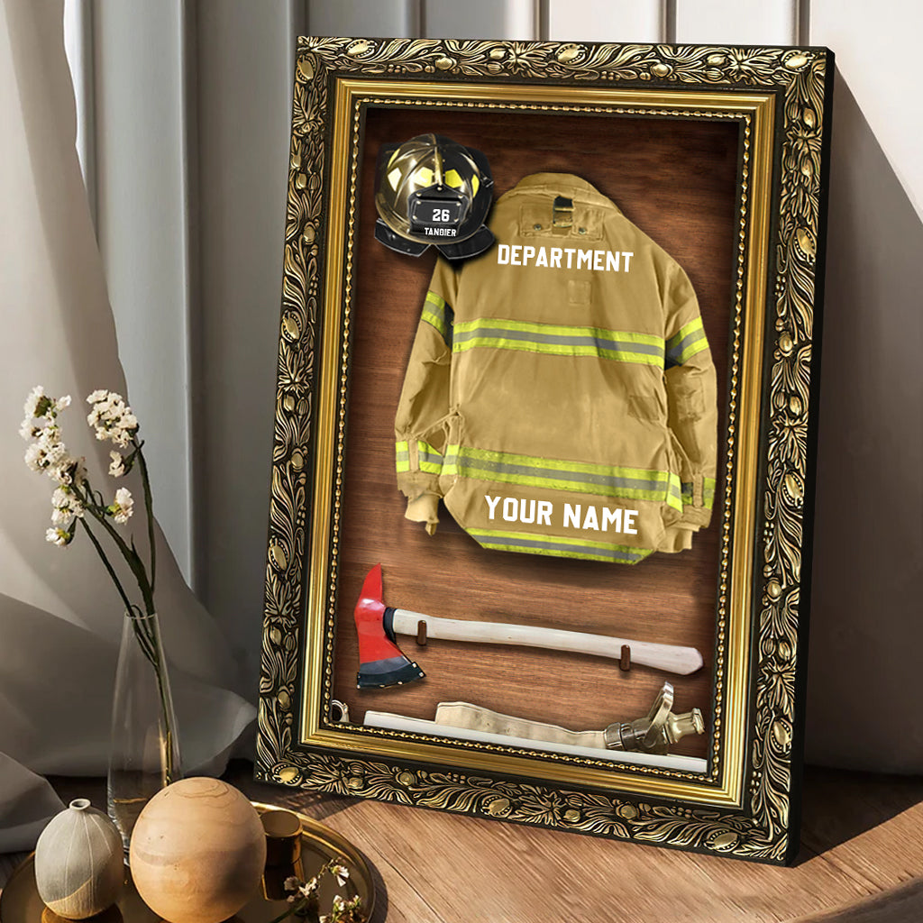 Firefighter Armor - Personalized Firefighter Canvas And Poster