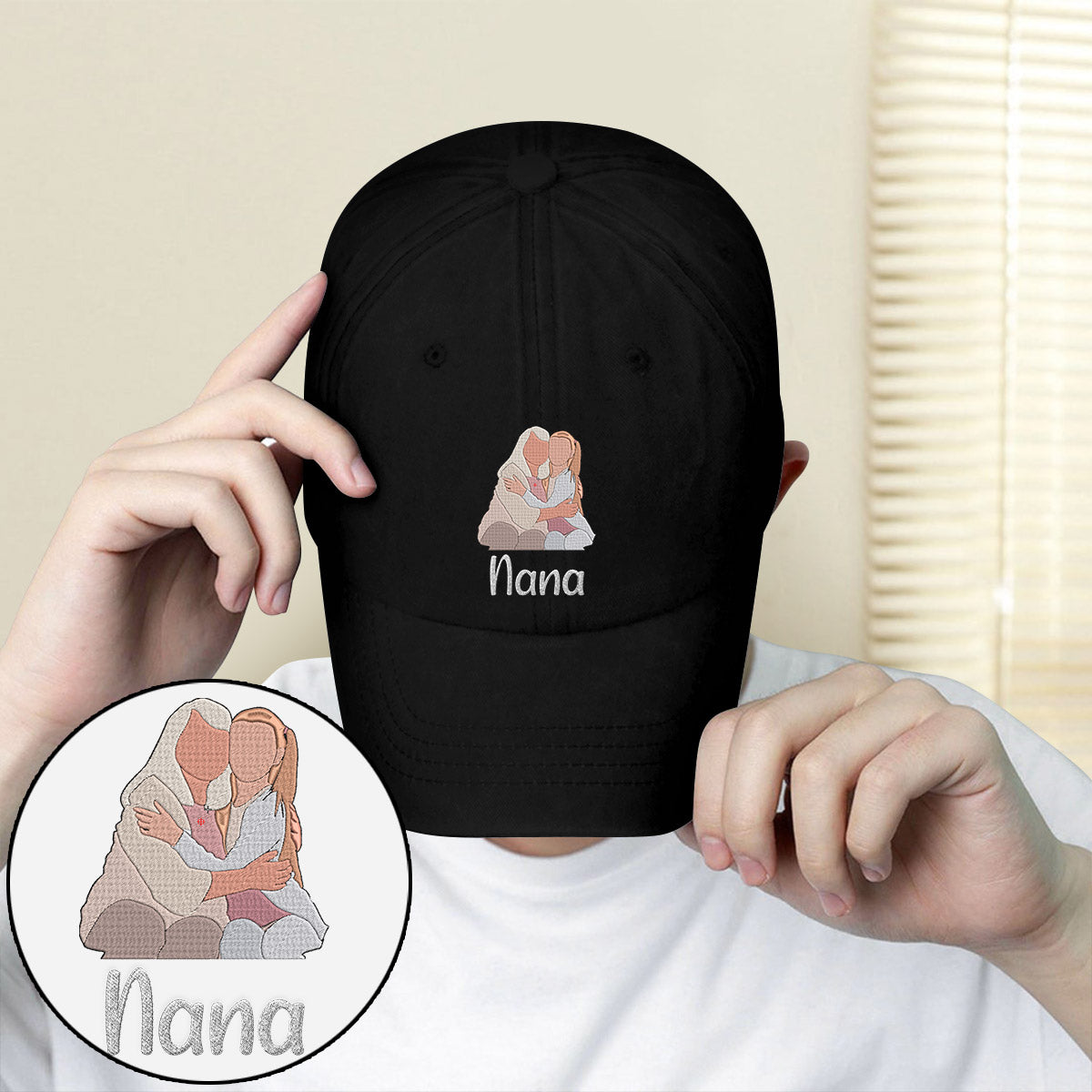 Custom 2D Photo - Personalized Grandma Embroidered Classic Cap