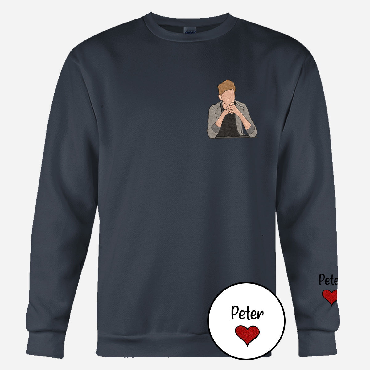 Custom 2D Photo - Personalized Uncle Embroidered Sweater