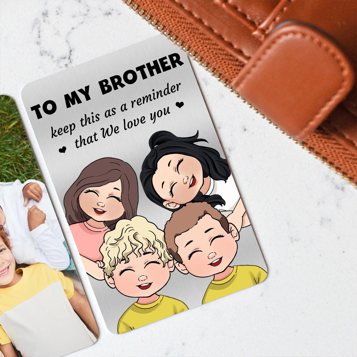  To My Brother Gifts Brother Engraved Wallet Card