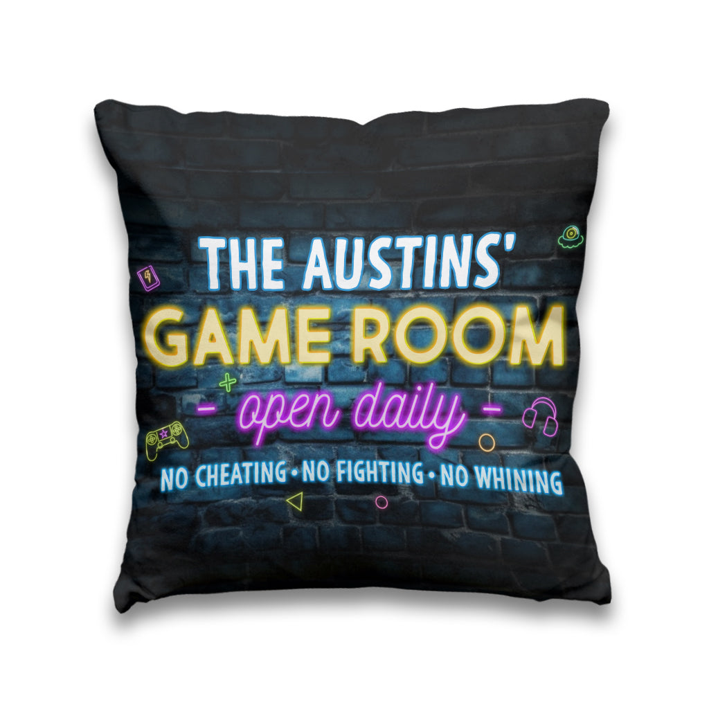 Game Room - Personalized Video Game Throw Pillow