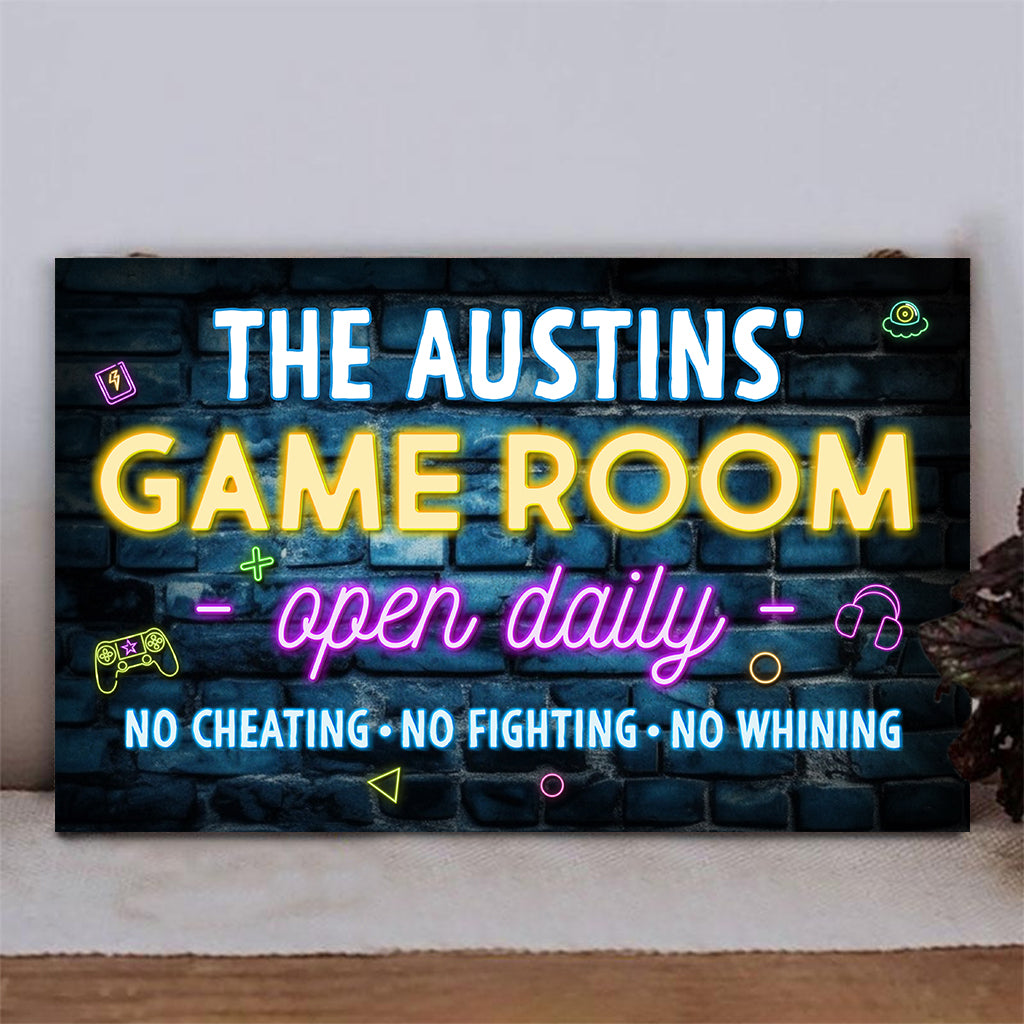 Game Room - Personalized Video Game Rectangle Wood Sign