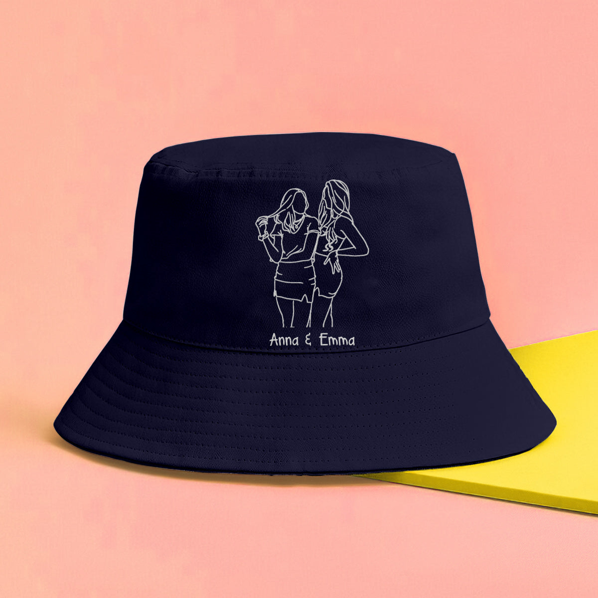 Custom Photo - Personalized Aunt Embroidered Bucket Hat