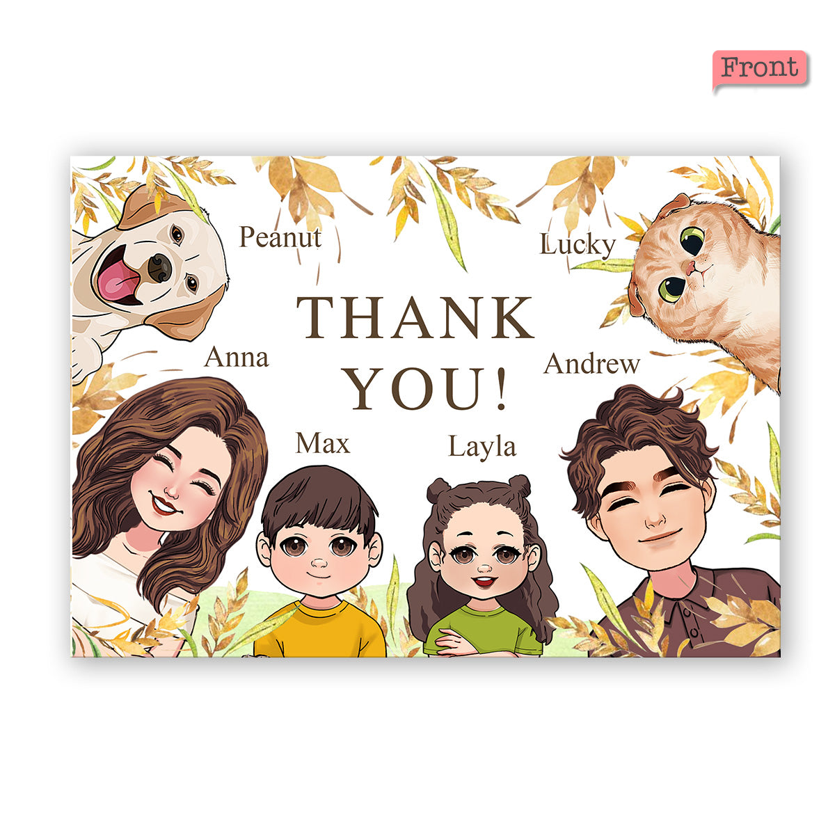 We Love You - Personalized Greeting Card