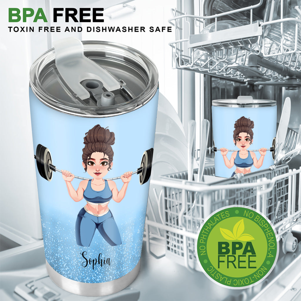 And She Lifted Happily Ever After - Personalized Fitness Tumbler