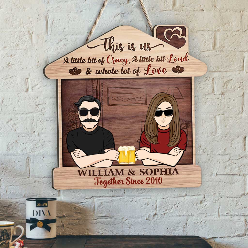 This Is Us - Personalized Couple Wood Sign