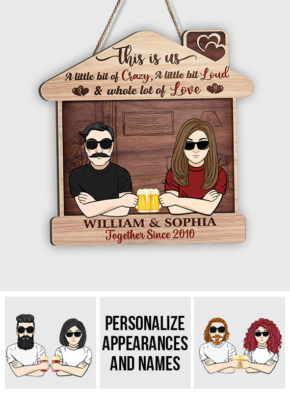 This Is Us - Personalized Couple Wood Sign