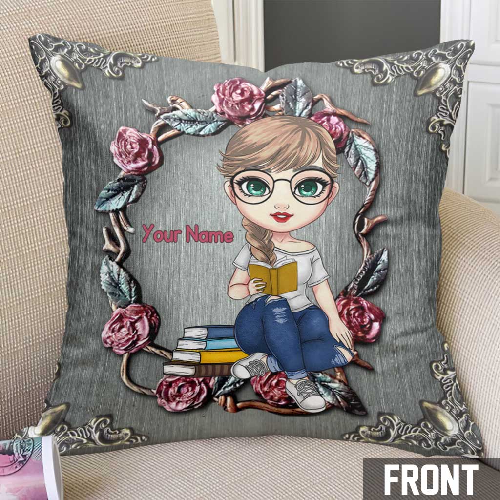 Book Lover - Personalized Throw Pillow