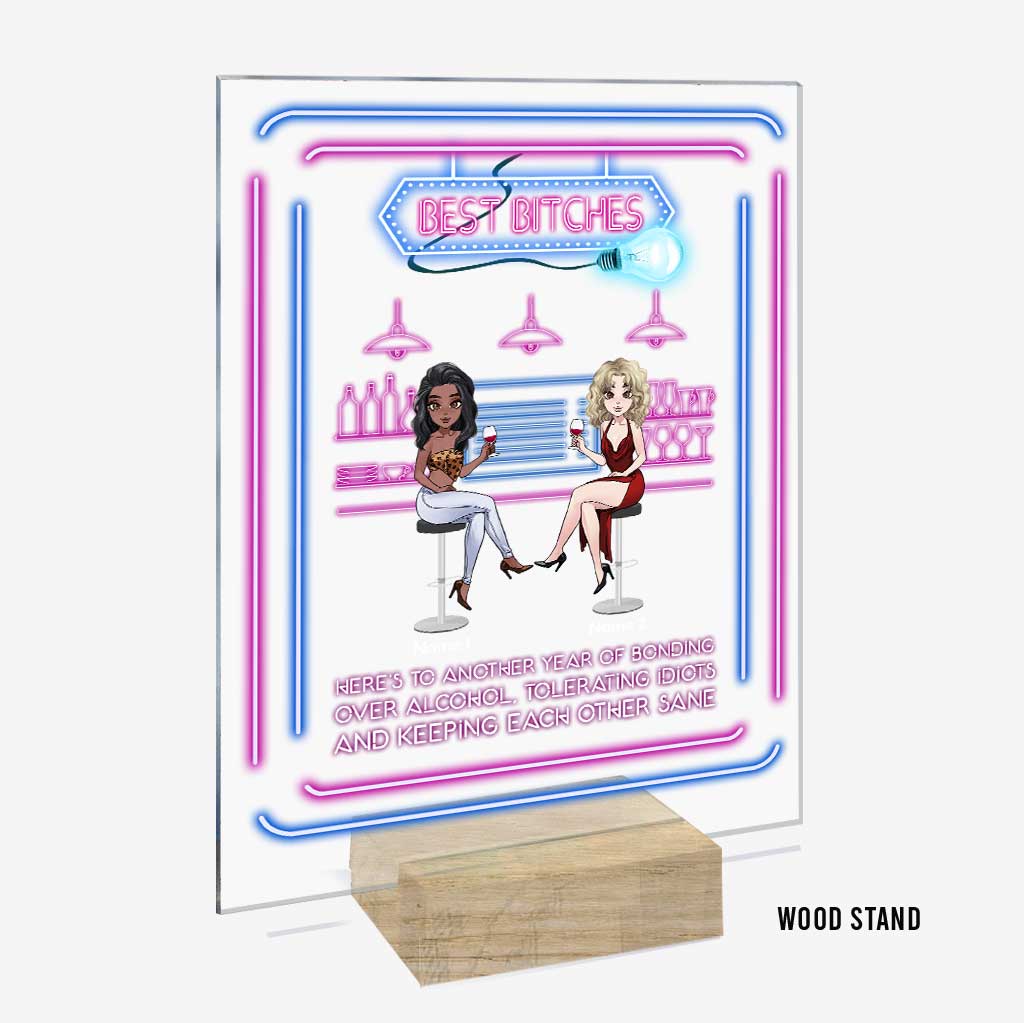 Drunk Bestie - Personalized Bestie Transparent Acrylic Plaque