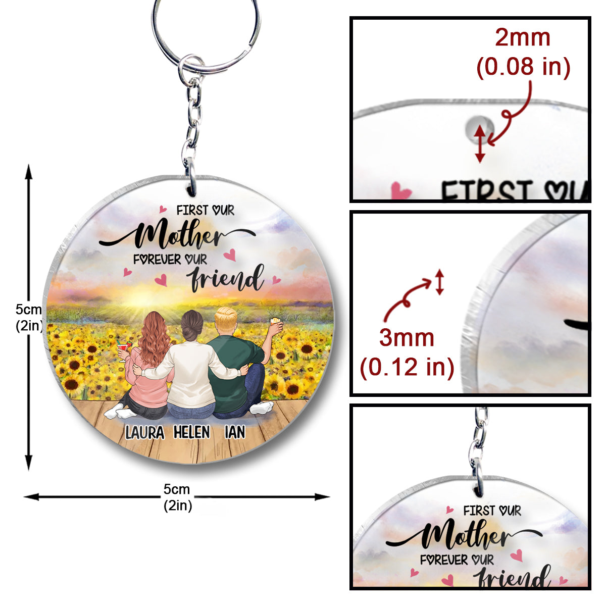 Inspirational Keychain Bundle, Mother Day, Sunflower keyring - Payhip