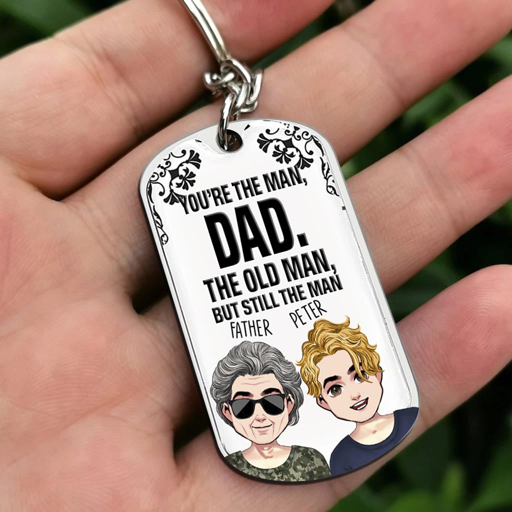 You're The Man - Personalized Father Stainless Steel Keychain