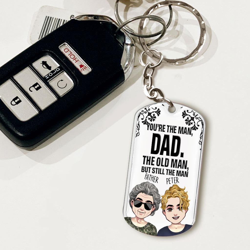 You're The Man - Personalized Father Stainless Steel Keychain