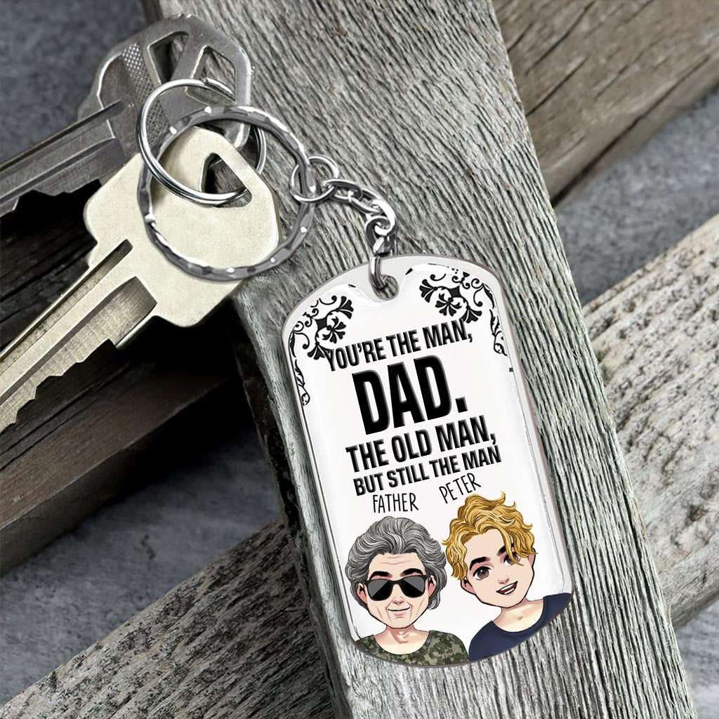 You're The Man - Personalized Father Stainless Steel Keychain