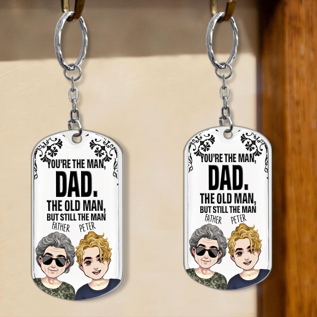 You're The Man - Personalized Father Stainless Steel Keychain