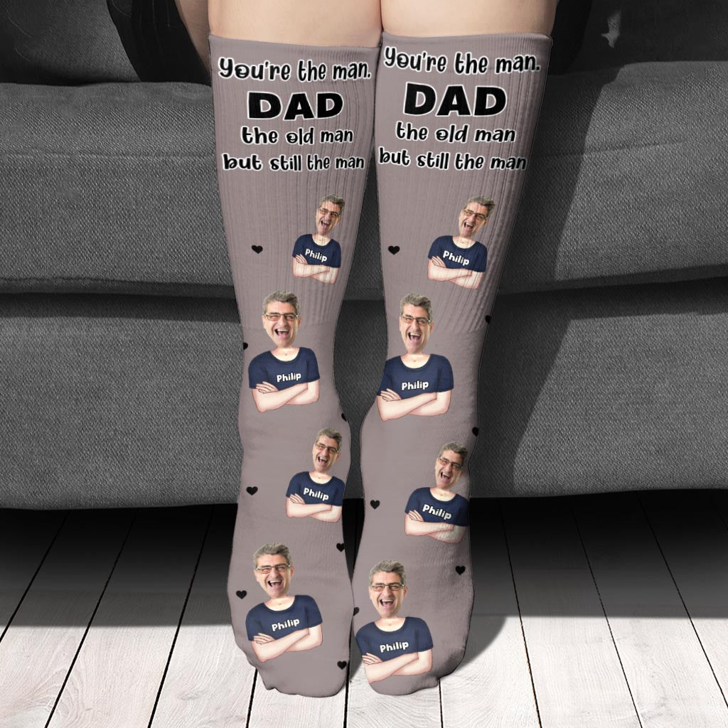 You're The Man - Gift for dad, grandpa, uncle, husband - Personalized Socks