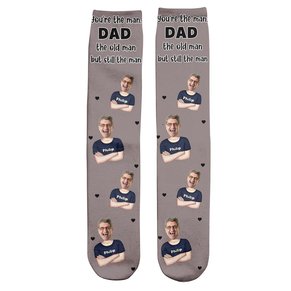 You're The Man - Gift for dad, grandpa, uncle, husband - Personalized Socks