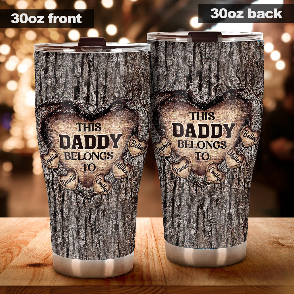 Dad's Heart - Gift for dad, grandma, grandpa, mom, uncle, aunt, brother, sister - Personalized Tumbler