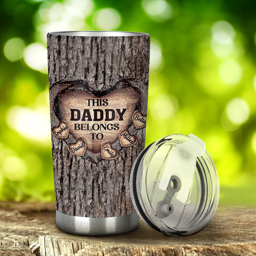 Dad's Heart - Gift for dad, grandma, grandpa, mom, uncle, aunt, brother, sister - Personalized Tumbler