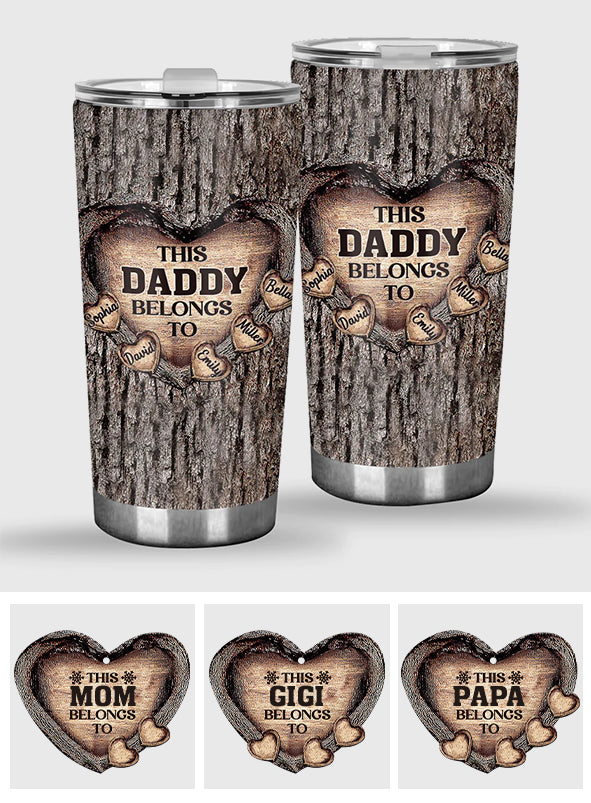 Dad's Heart - Gift for dad, grandma, grandpa, mom, uncle, aunt, brother, sister - Personalized Tumbler