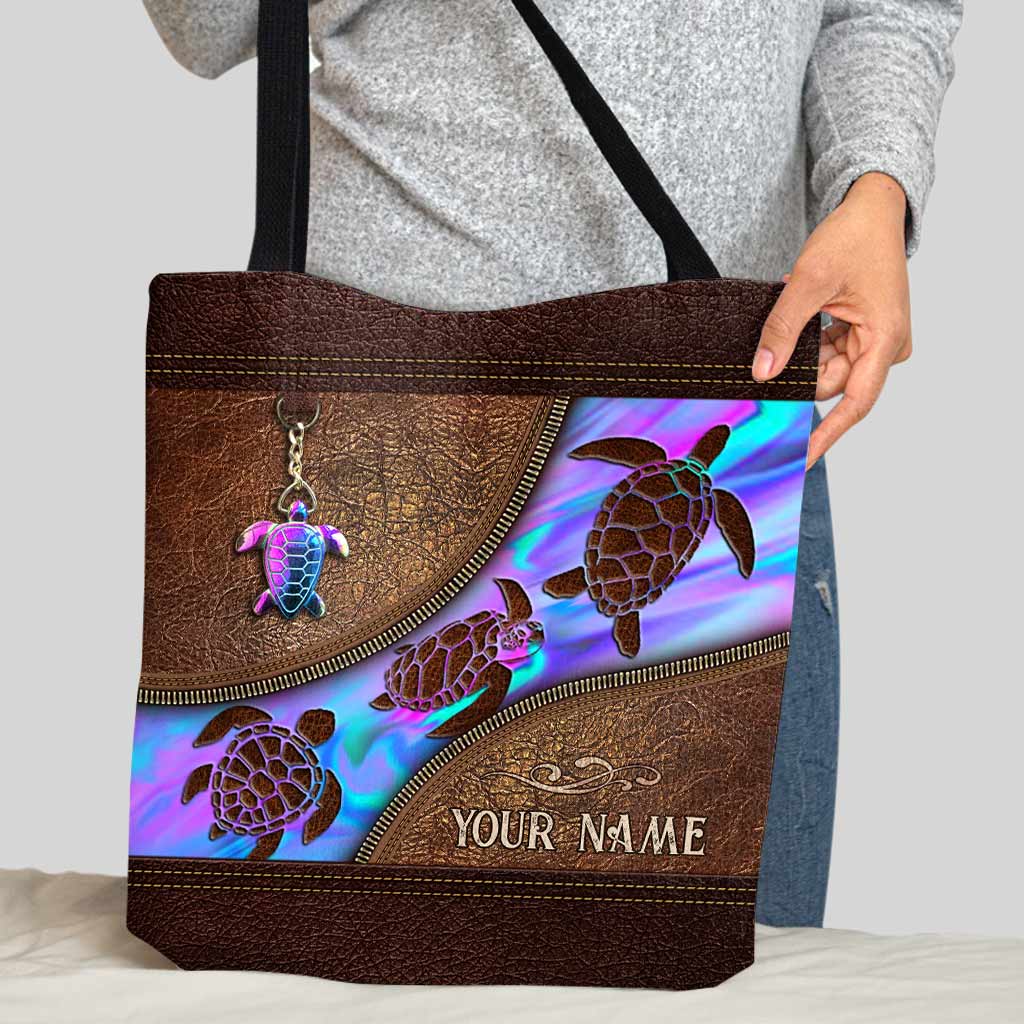 Salty Lil' Beach - Turtle Personalized Tote Bag