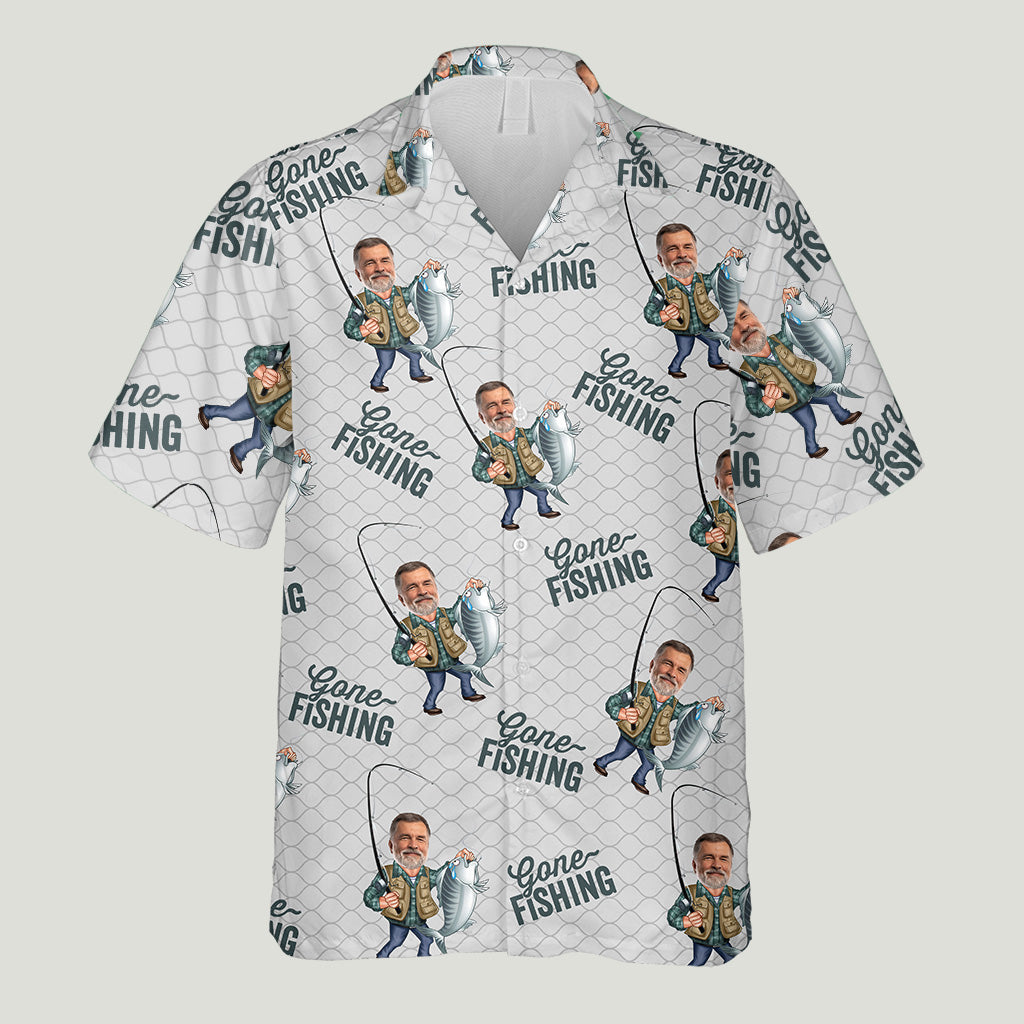 Gone Fishing - Personalized Fishing Hawaiian Shirt