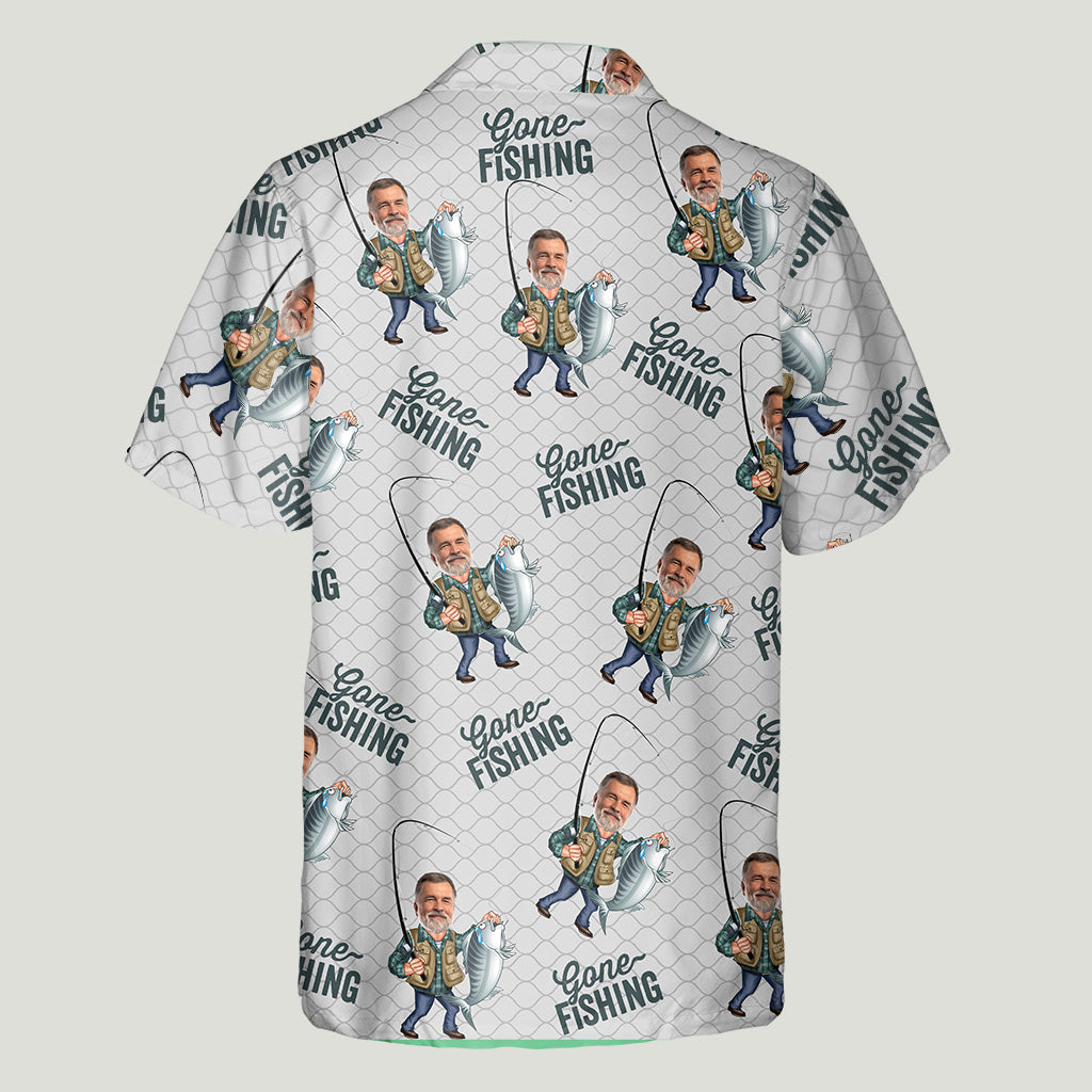 Gone Fishing - Personalized Fishing Hawaiian Shirt