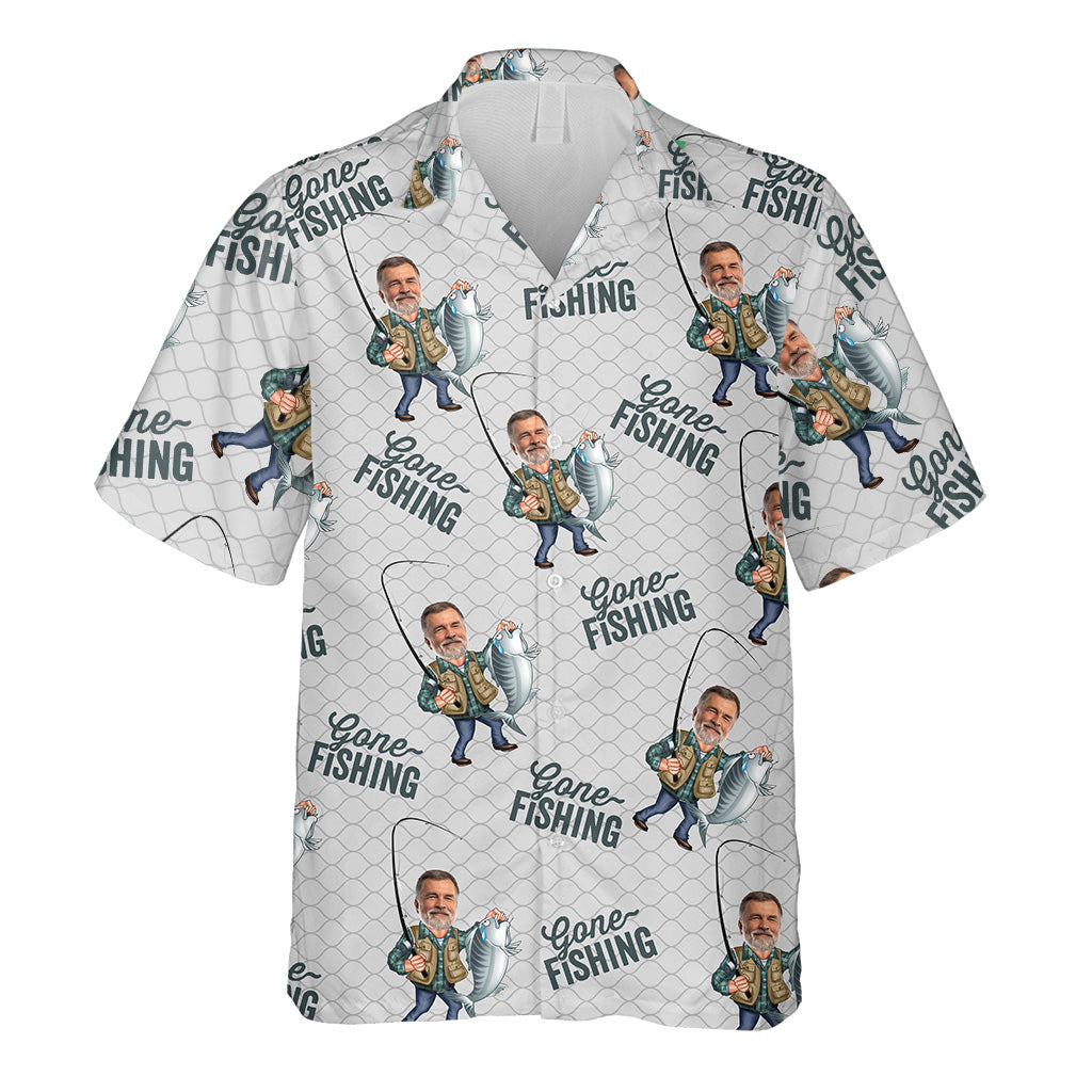 Gone Fishing - Personalized Fishing Hawaiian Shirt