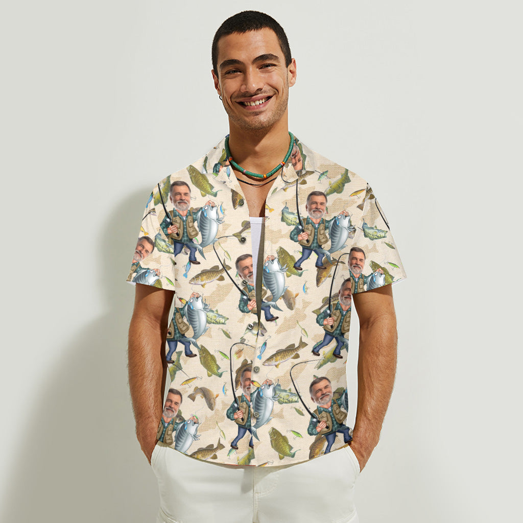 Fishing Man Custom Face Shirt Hawaiian Shirt For Women - VinCo Hawaiian  Shirts
