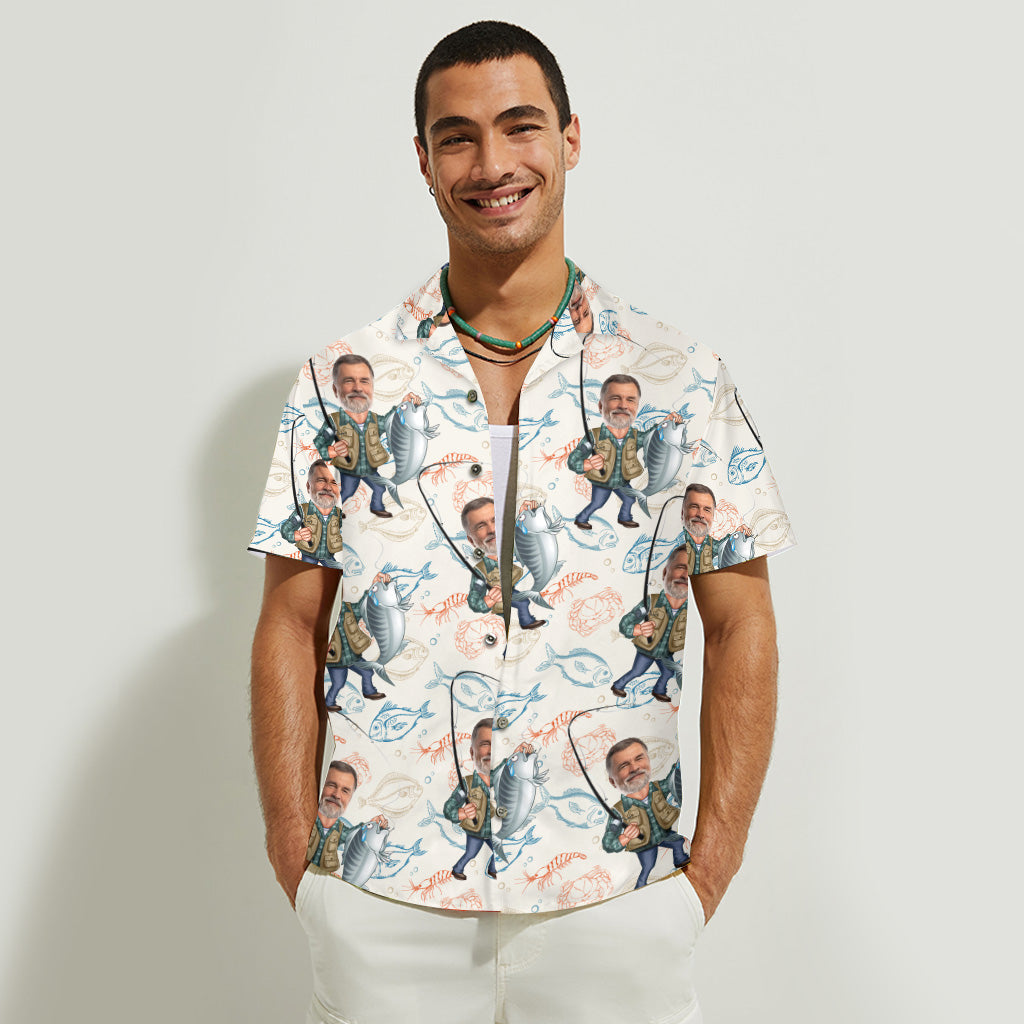 Discover Fishing Aloha Summer - Personalized Fishing Dad Hawaiian Shirt