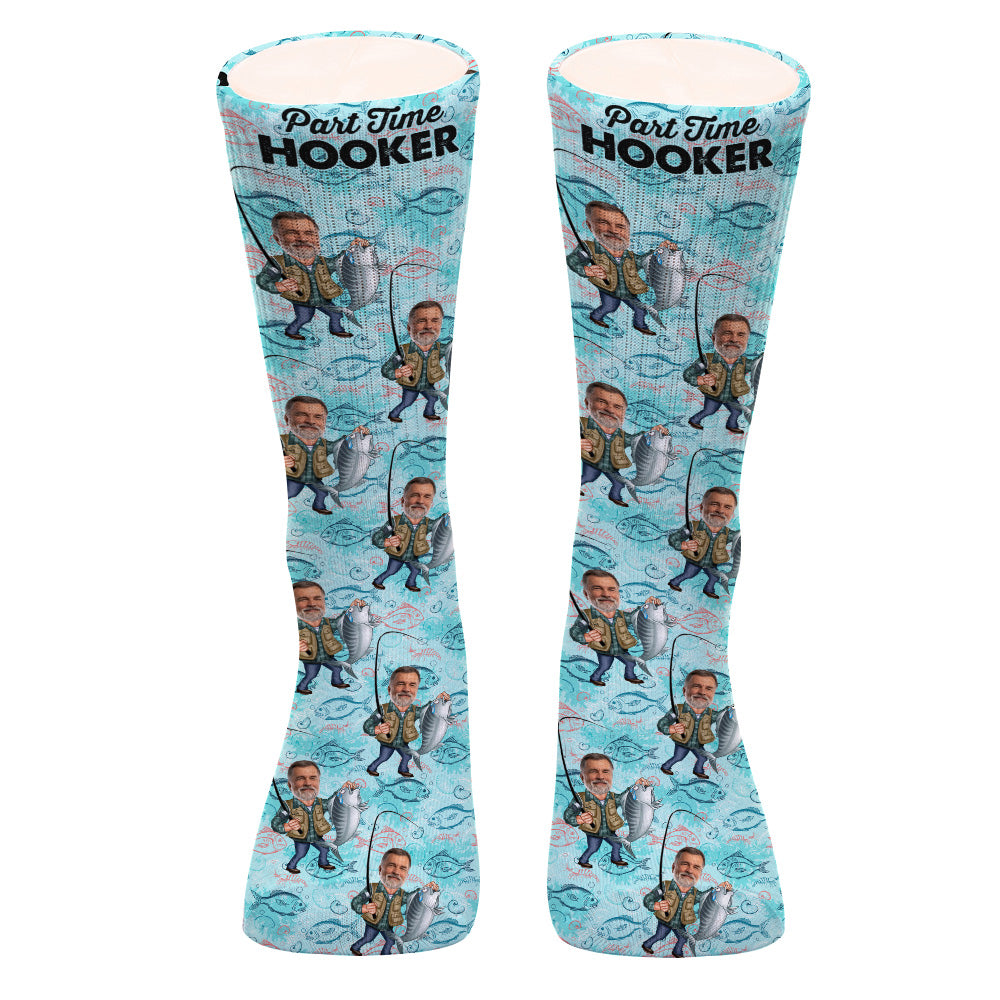 Part Time Hooker - Personalized Fishing Socks
