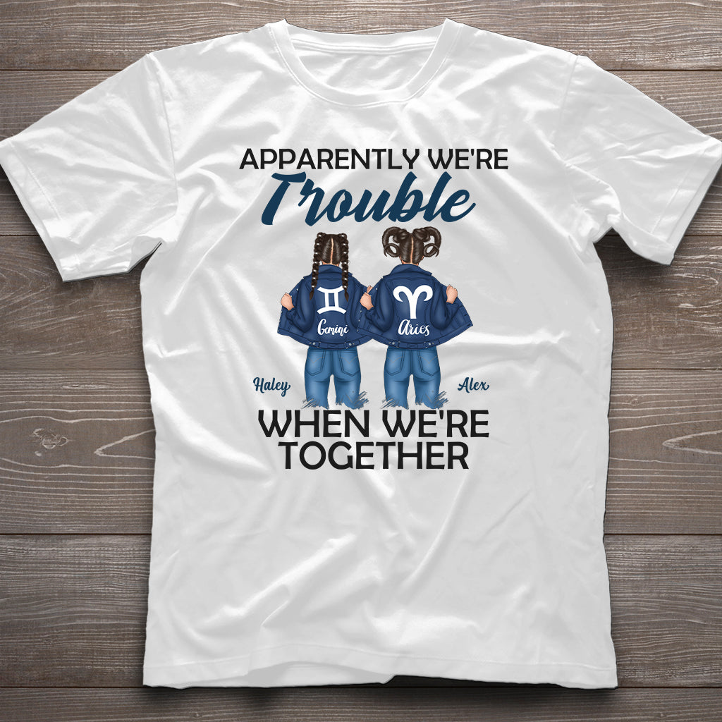 Trouble Together - Personalized Bestie T-shirt And Hoodie