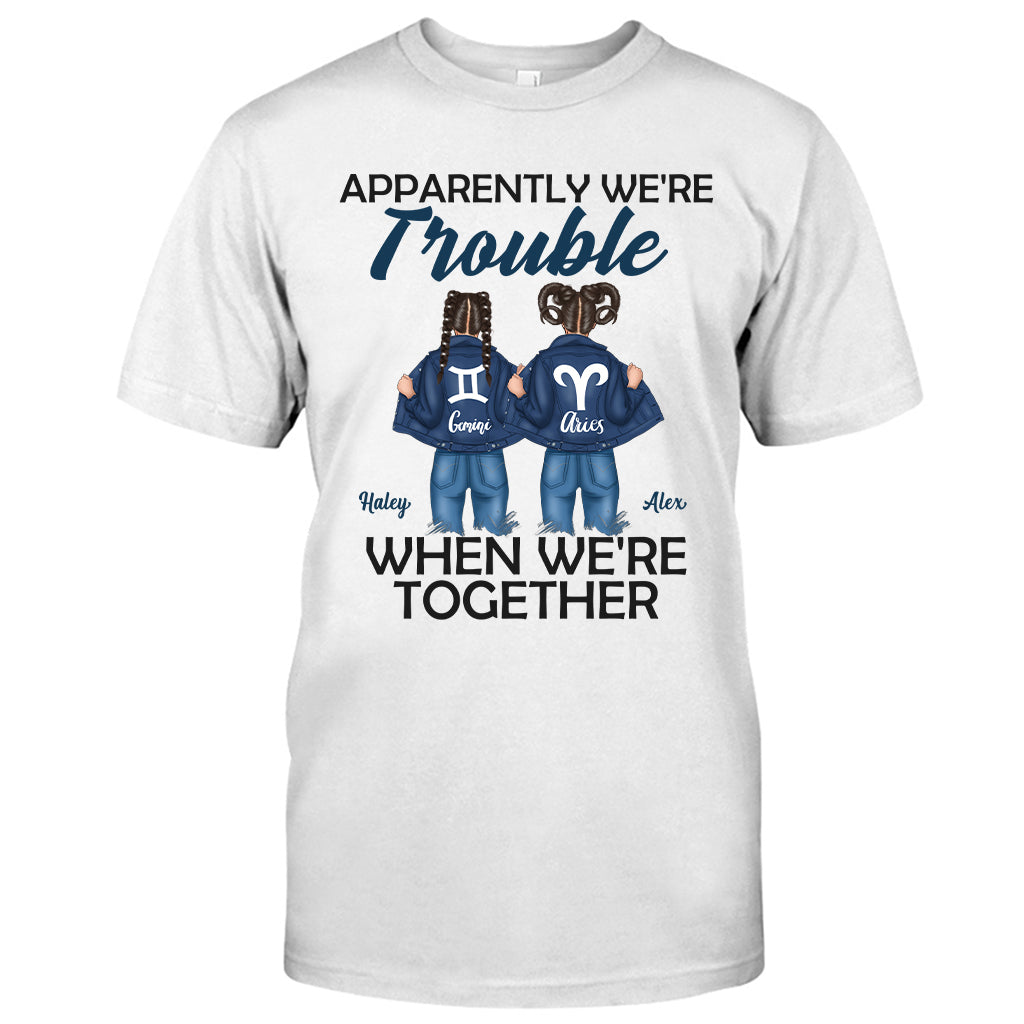 Trouble Together - Personalized Bestie T-shirt And Hoodie
